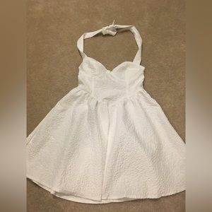 White shein Marilyn Monroe style halter dress